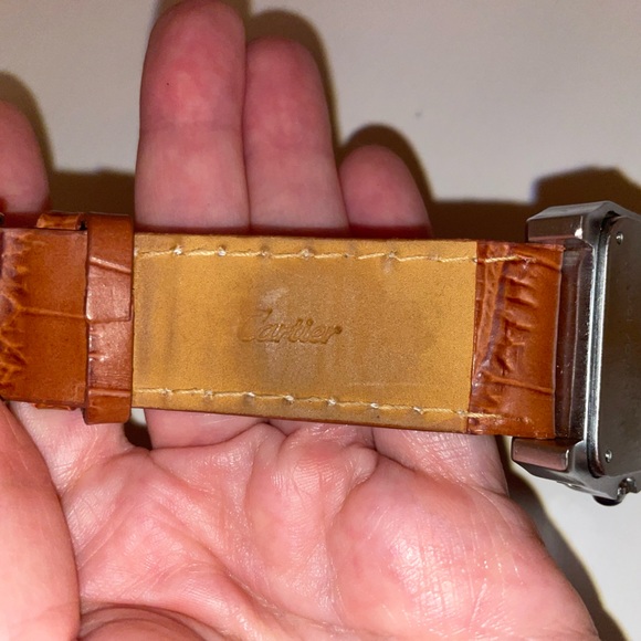 watch.  santos 100 leather strap stainless steel - Picture 15 of 16